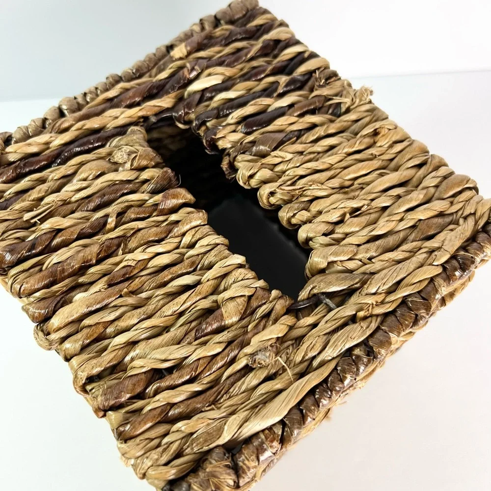 Boho‎ tissue box cover Basket woven